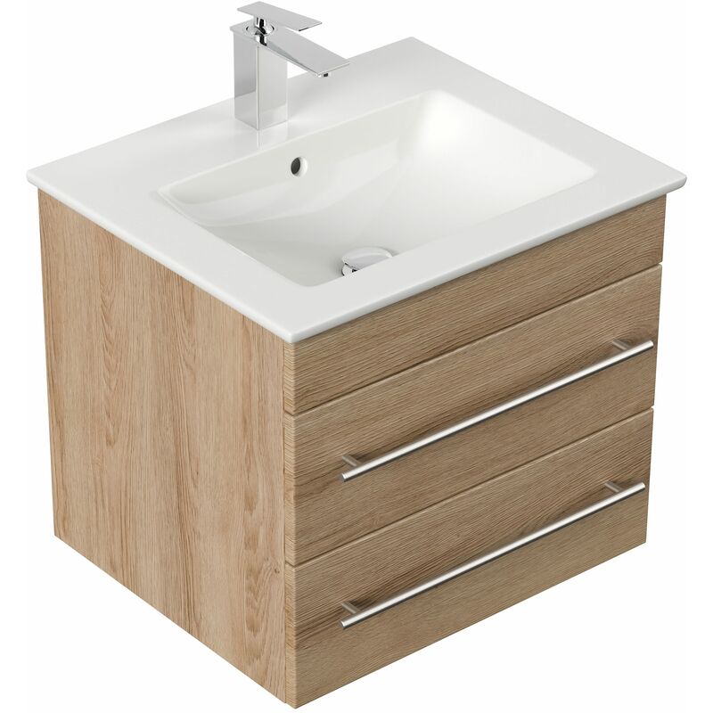 

Mueble de baño con Villeroy & Boch Venticello Lavabo 60 cm roble claro