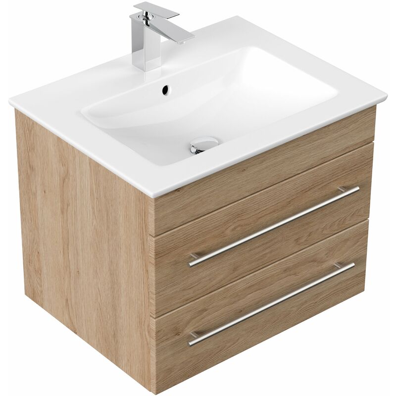 

Mueble de baño con Villeroy & Boch Venticello Lavabo 65 cm roble claro
