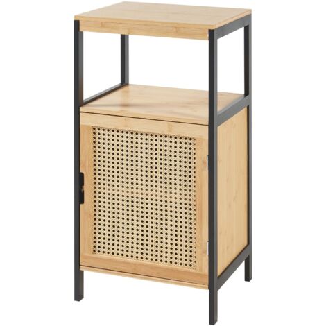 Mueble de baño de 80 x 40 x 35 cm MDF bambú ratán beige 030008886