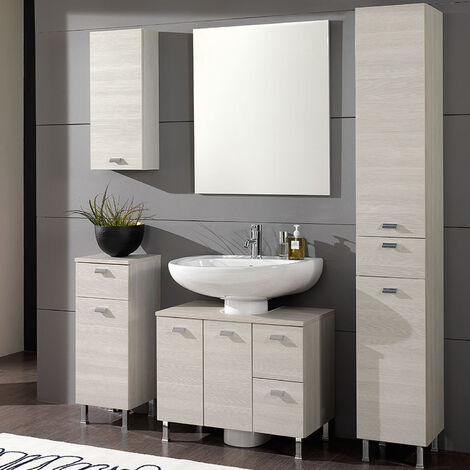 Mueble de baño de pie Rimini10 132x195x43,5 cm en alerce