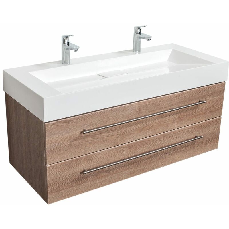 

Mueble de baño Design 1200 dobles Roble claro