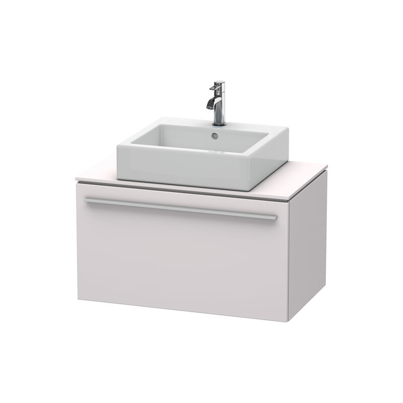 

Mueble de baño Duravit X-Large para consola 6501, 1 cajón, 800 mm, Color (frente/cuerpo): Blanco Lila Seda Laca mate - XL650108787