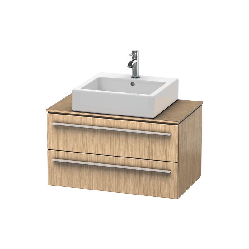 

Mueble de baño Duravit X-Large para consola 6511, 2 cajones, 800 mm, Color (frente/cuerpo): Roble cepillado Chapa de madera auténtica - XL651101212