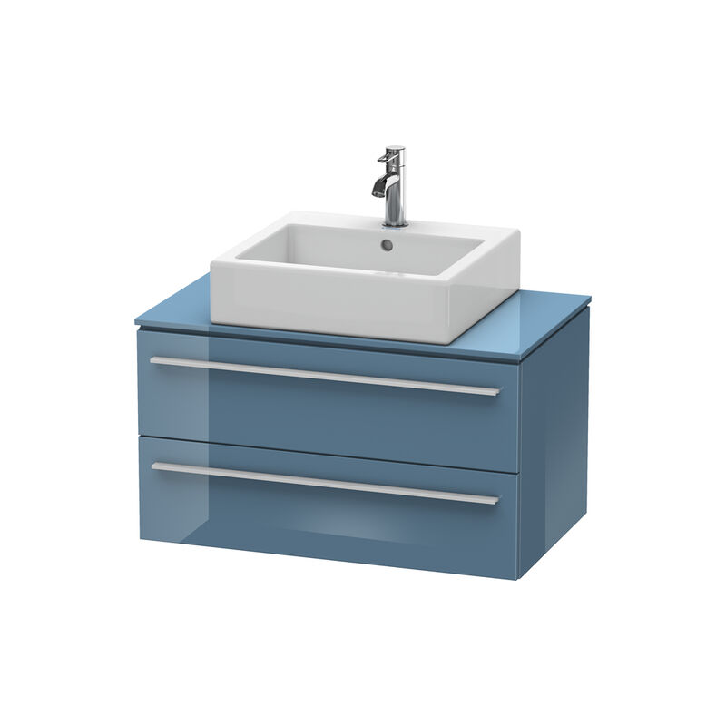 

Mueble de baño Duravit X-Large para consola 6511, 2 cajones, 800 mm, Color (frente/cuerpo): Laca de alto brillo Stone Blue - XL651104747