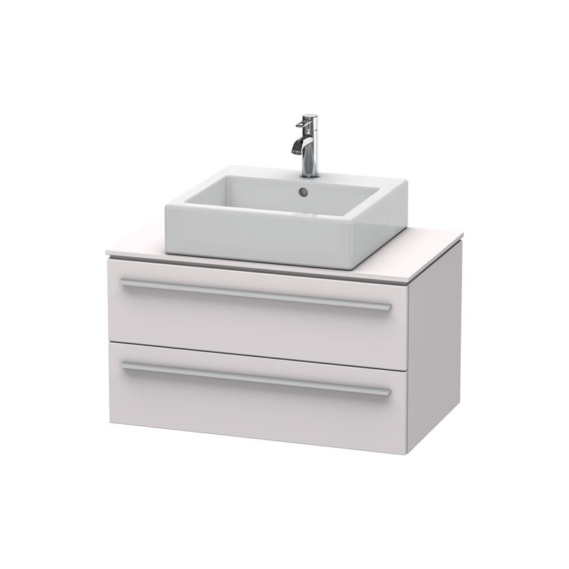 

Mueble de baño Duravit X-Large para consola 6511, 2 cajones, 800 mm, Color (frente/cuerpo): Blanco Lila Seda Laca mate - XL651108787