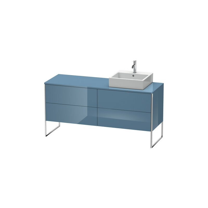 

Mueble de baño Duravit XSquare de 160,0 x 54,8 cm, 4 cajones, Color (frente/cuerpo): Laca de alto brillo Stone Blue - XS4924R4747