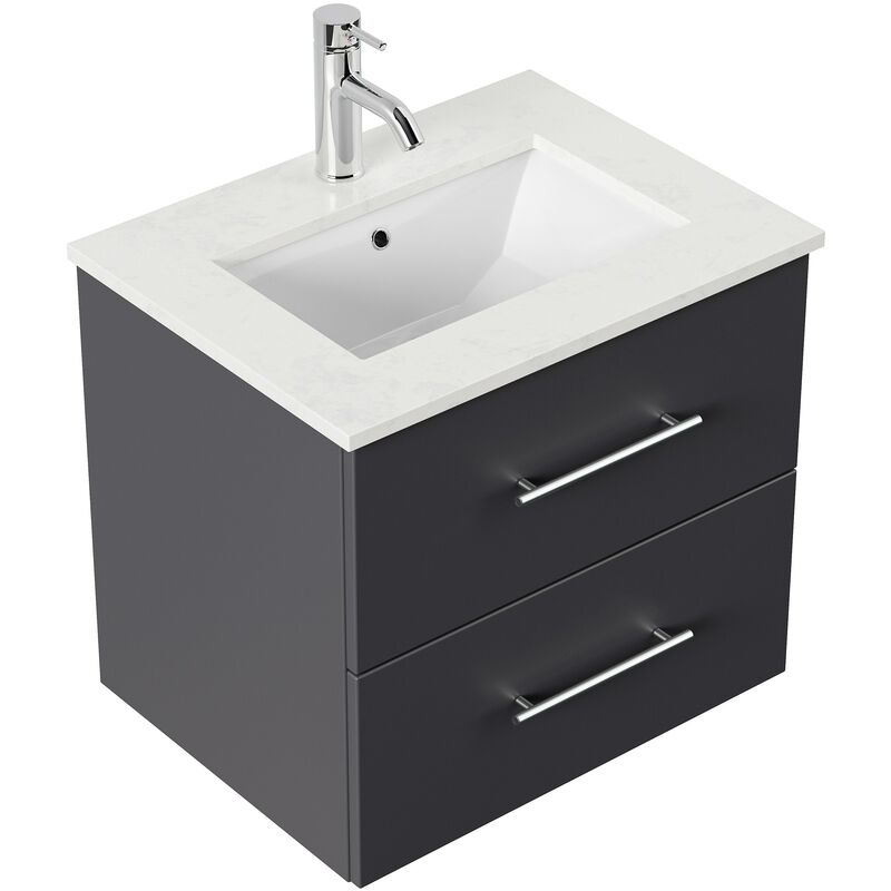 

Mueble de baño Ely 60 cuarzo Antracita