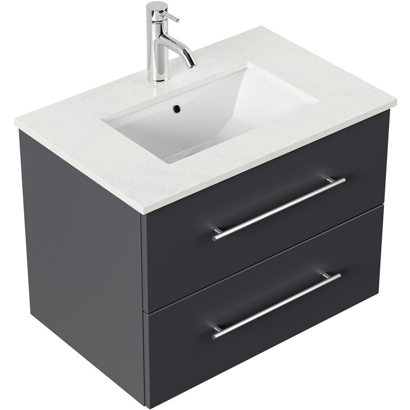 

Mueble de baño Ely 70 cuarzo Antracita