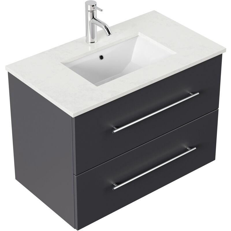 

Mueble de baño Ely 80 cuarzo Antracita