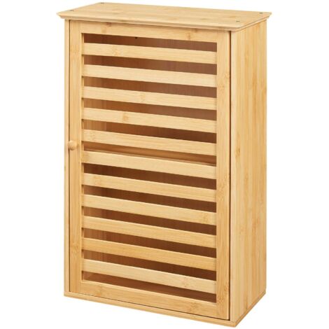 Mueble de baño/estantería de pared 55 x 37 x 16 cm bambú natural 030008892