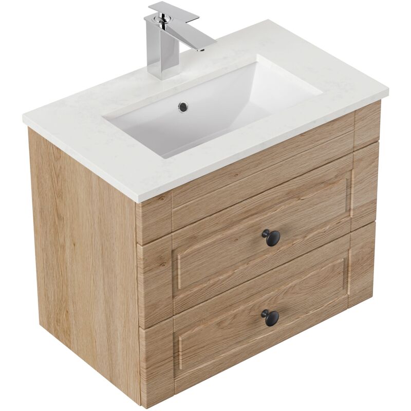 

Mueble de baño Eton 600 Cottage cuarzo Roble claro