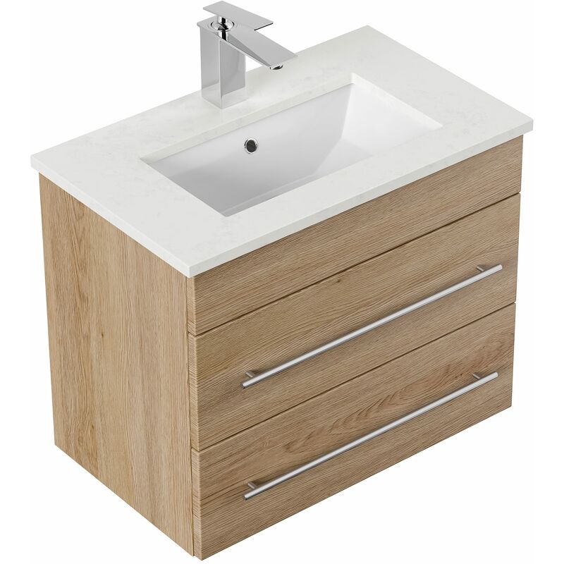 

Mueble de baño Eton 600 cuarzo Roble claro