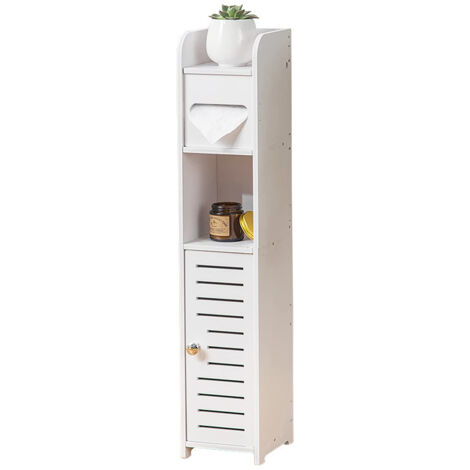Mueble de baño independiente con estantes para espacios pequeños (80 cm)