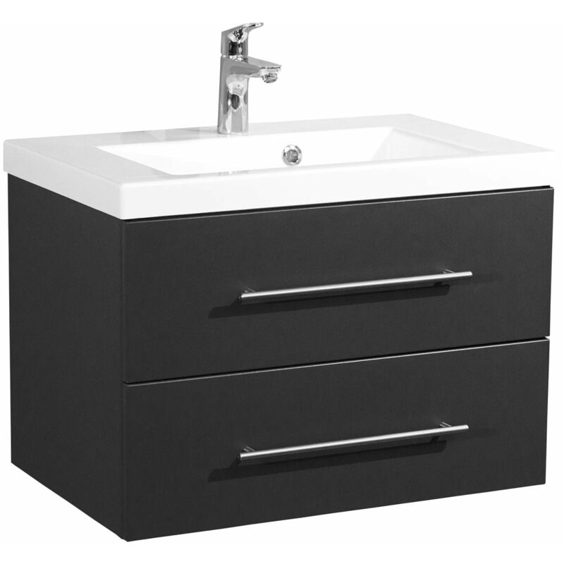 

Mueble de baño Infinity 700 Antracita satinado lavabo de fundición mineral