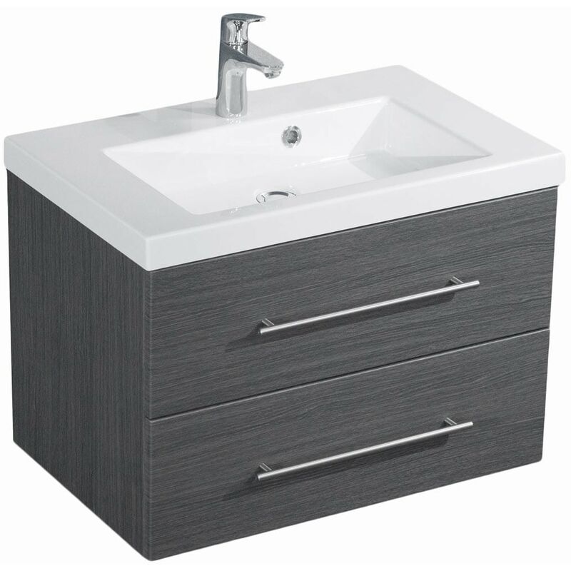 

Mueble de baño Infinity 700 Antracita vetado lavabo de fundición mineral