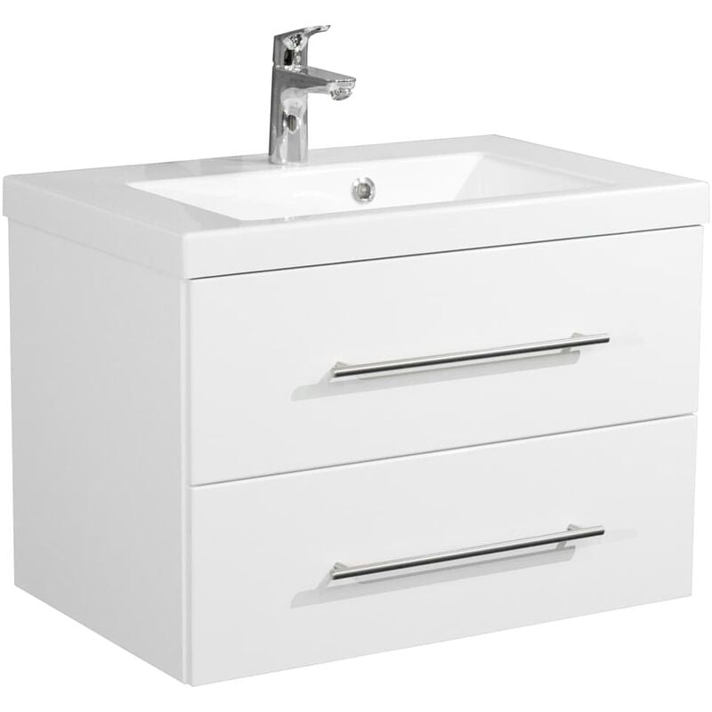 

Mueble de baño Infinity 700 Blanco brillante Lavabo de fundición mineral