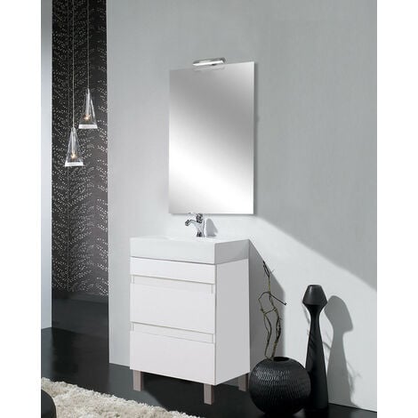 INVE BLANCO LAMINADO 2 CAJONES CON LAVABO Y ESPEJO