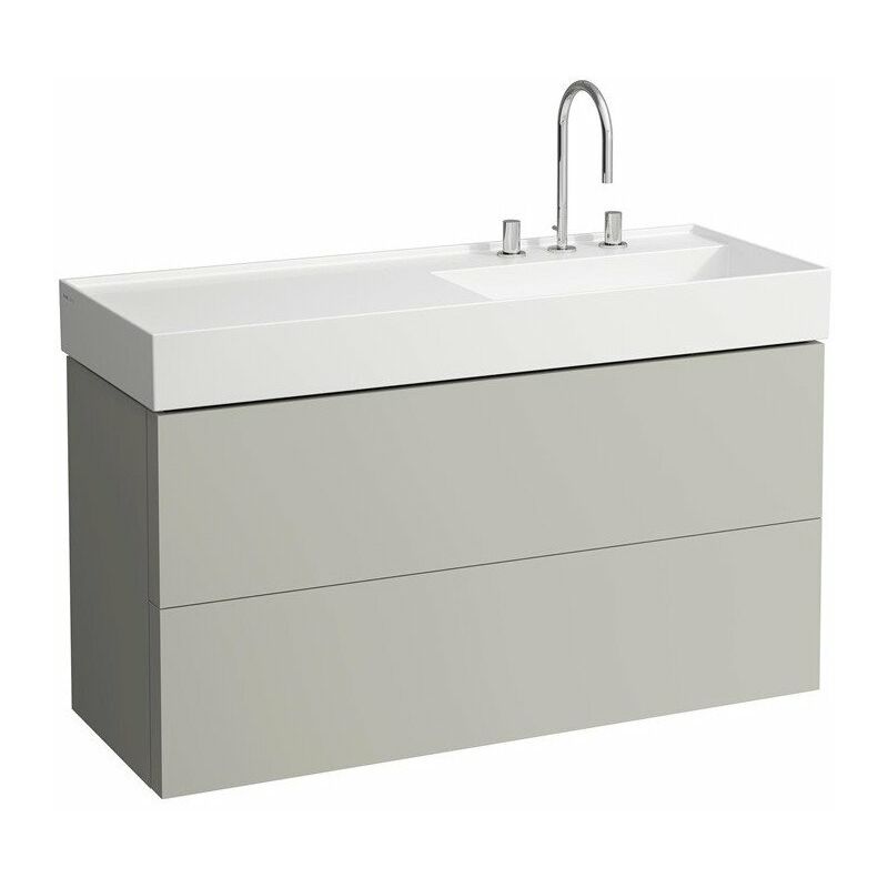 

Mueble de baño KARTELL 600 x 1180 x 450 mm, 2 cajones gris guijarro LAUFEN