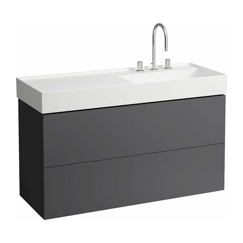 

Mueble de baño KARTELL 600 x 1180 x 450 mm, 2 cajones gris pizarra LAUFEN