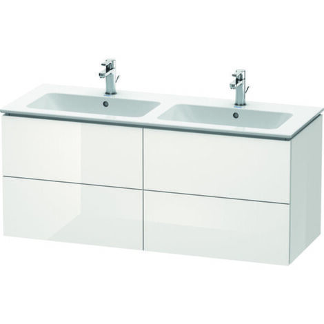 Mueble de baño L-CUBE 1290x481x550mm blanco brillo falta