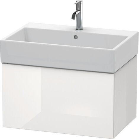 Mueble de baño L-CUBE 394x684x459mm blanco brillo falta