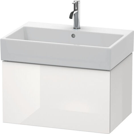 Mueble de baño L-CUBE 394x684x459mm blanco brillo falta