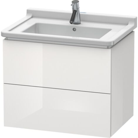 Mueble de baño L-CUBE 469x670x558mm blanco brillo falta