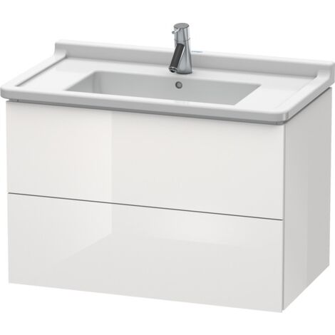 Mueble de baño L-CUBE 469x820x558mm blanco brillo falta