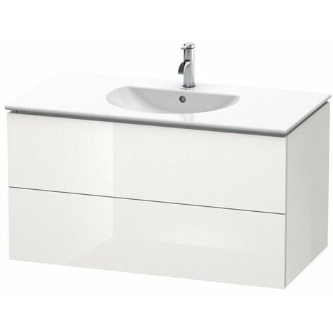 Mueble de baño L-CUBE 534x1020x550mm blanco brillo falta
