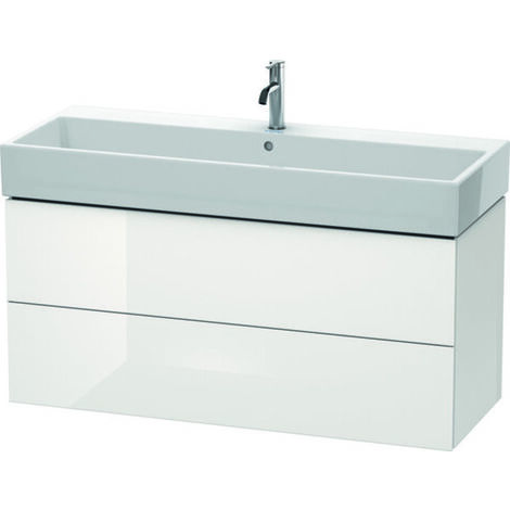 Mueble de baño L-CUBE 544x1184x459mm blanco brillo falta