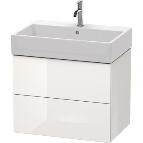 Mueble de baño L-CUBE 544x684x459mm blanco brillo falta