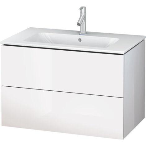 Mueble de baño L-CUBE 820x481x550mm blanco brillo falta