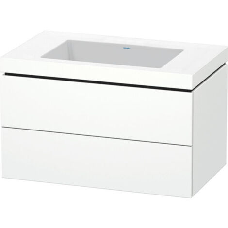 Mueble de baño L-CUBE WT Vero Air 500x800x480mm sin orificio para grifería blanco mate