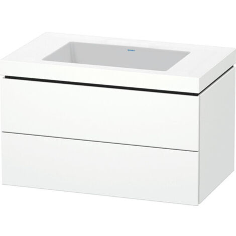 Mueble de baño L-CUBE WT Vero Air 500x800x480mm sin orificio para grifería blanco mate