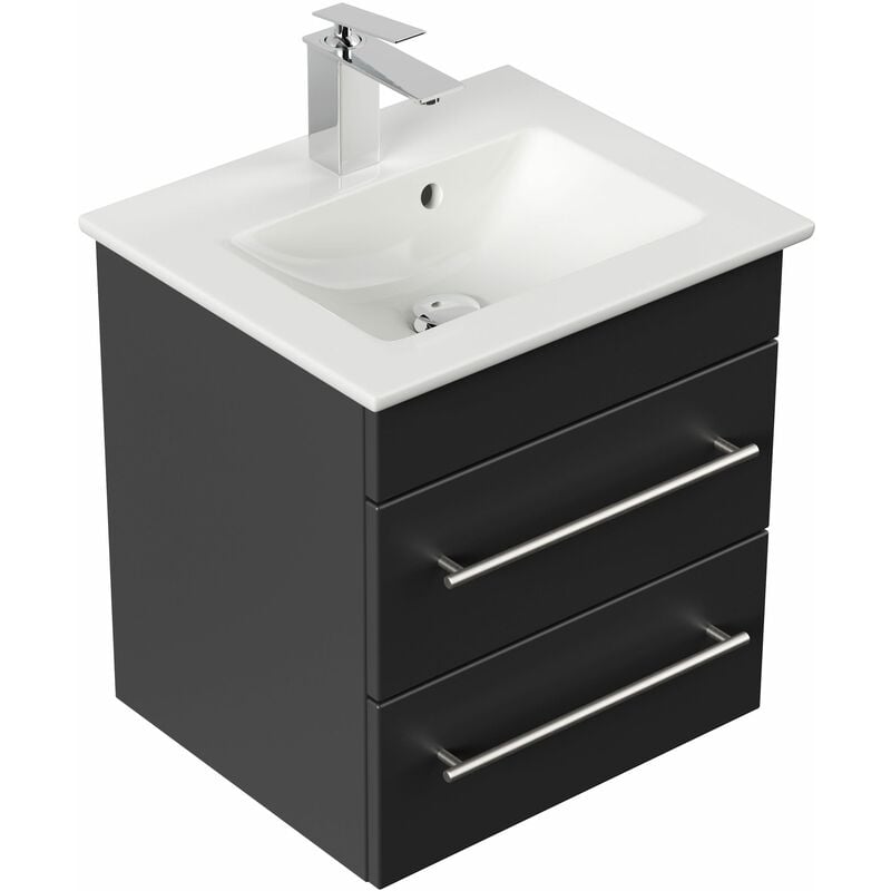 

Mueble de baño LavaboVilleroy & Boch Venticello 50 2 cajones negro satinado