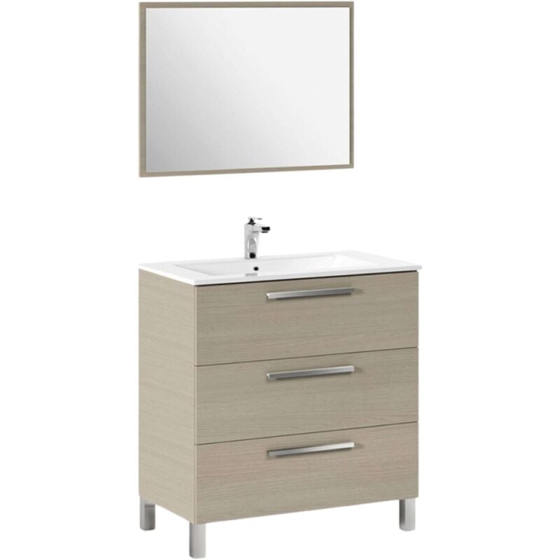 

Roble Mueble de baño con espejo Taria 86x80 cm color Roble NO incluye lavamanos