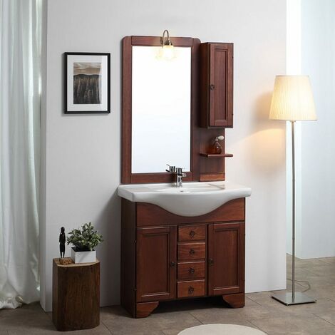 MUEBLE DE BAÑO LAVANDA REALIZADO EN ARTE POBRE 85 CM