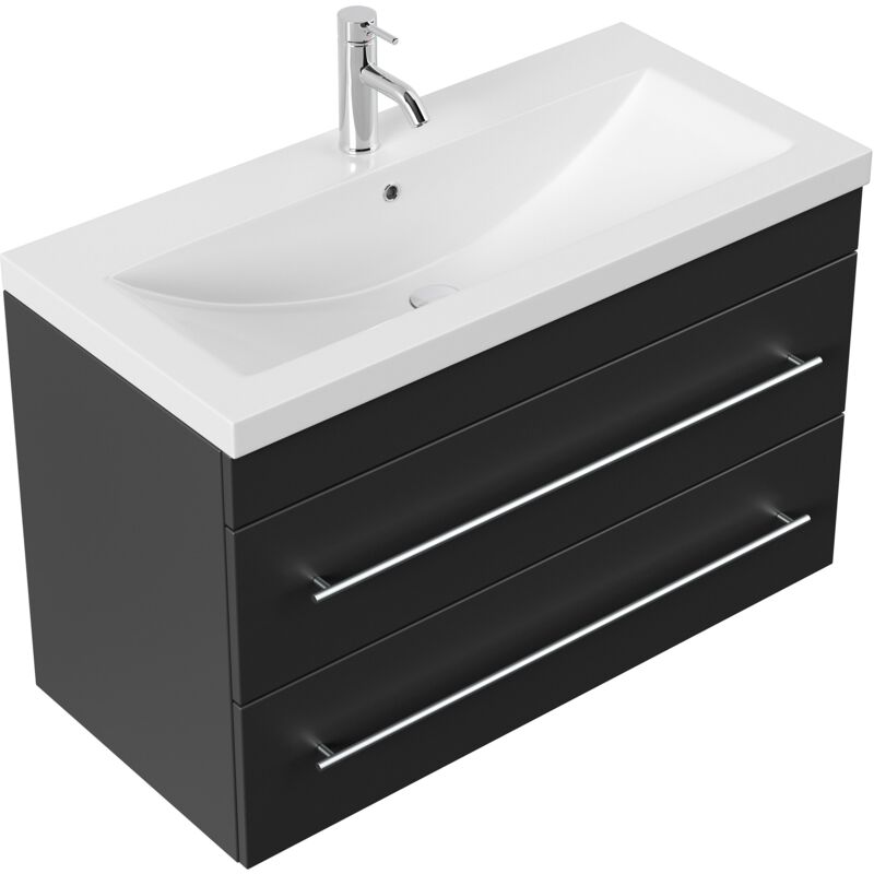 

Mueble de baño Lex 1000 Negro satinado