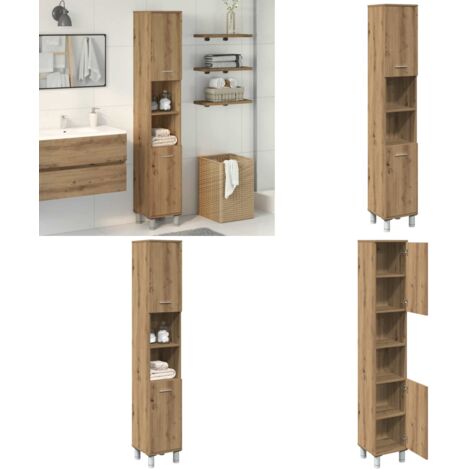 Mueble de baño madera de ingeniería roble artisan 30x30x179 cm - Muebles de baño - Madera de ingeniería