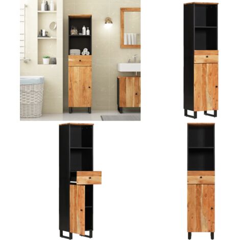 Mueble de baño madera maciza de acacia 38x33x160 cm - Mueble de baño - Acacia