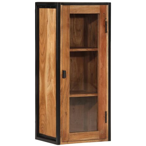 Mueble de baño madera maciza de acacia y hierro 40x30x90 cm vidaXL