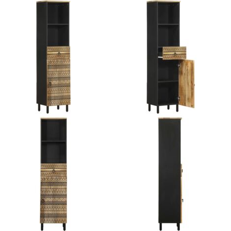Mueble de baño madera maciza de mango 38x33,5x160 cm - Mueble de baño - Madera de mango