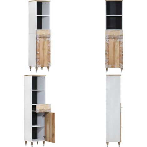 Mueble de baño madera maciza de mango 38x33,5x160 cm - Mueble de baño - Madera maciza