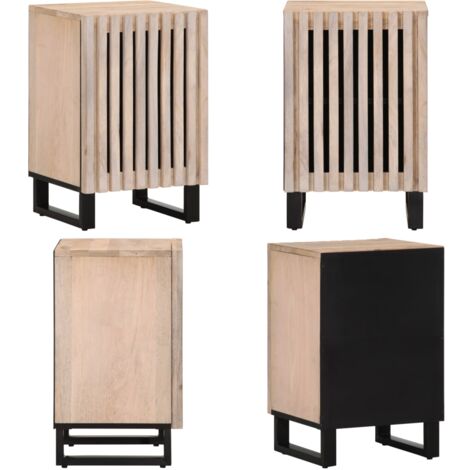 Mueble de baño madera maciza de mango 38x34x58 cm - Mueble de baño - Almacenamiento de baño
