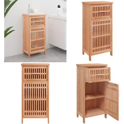 Mueble de baño madera maciza de nogal 42x29x82 cm - Mueble de baño - Madera maciza