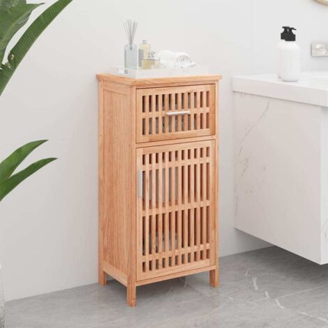 Mueble de baño madera maciza de nogal 42x29x82 cm vidaXL