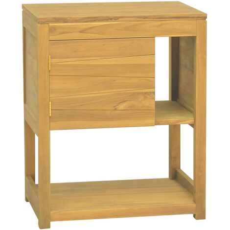 Mueble de baño madera maciza de teca 60x40x75 cm vidaXL