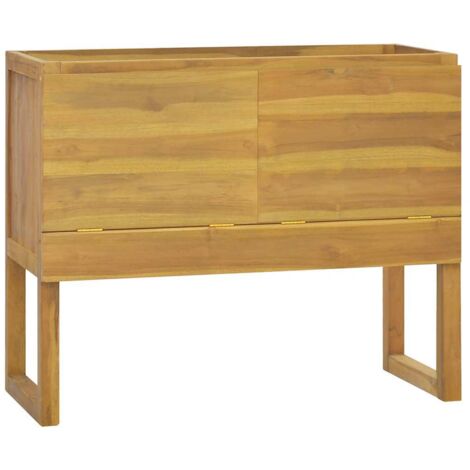 Mueble de baño madera maciza de teca 90x40x75,5 cm