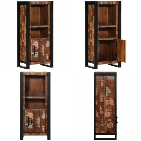 Mueble de baño madera maciza reciclada 40x30x90 cm - Armario de baño - Madera maciza reciclada
