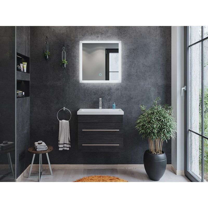 

Mueble de baño Mars 600 SlimLine 2 partes Espejo - LED Antracita vetado